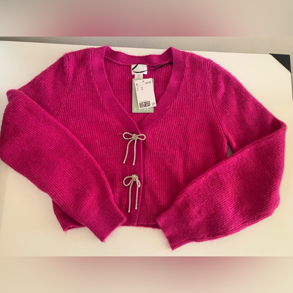 H&M fuchsia cardigan